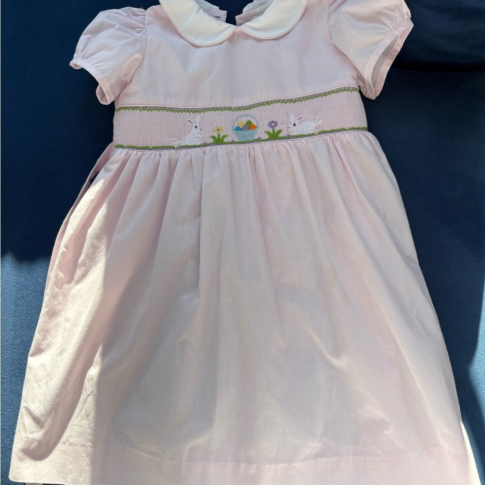 Pink Kids Dress with Embroidered Detail